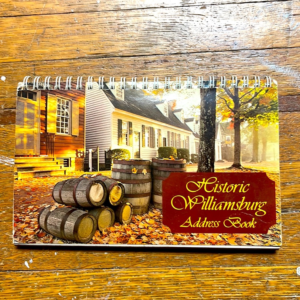 Historic Williamsburg address book